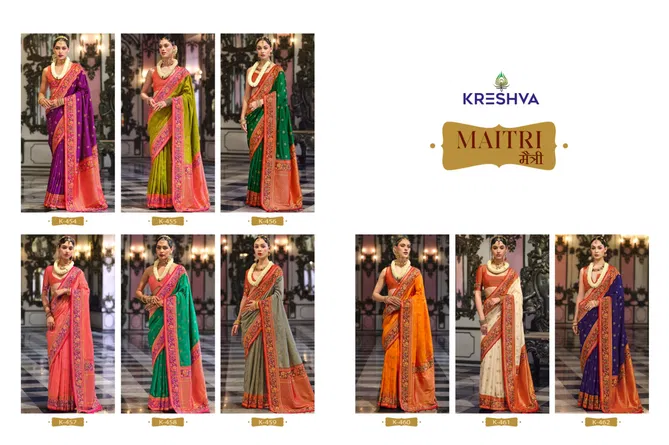 Maitri By Kreshva Banarasi Silk Saree Wholesale Shop In Surat